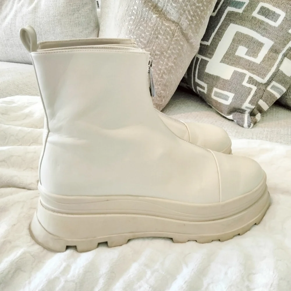 Zara flat ankle boots with zip TRF - Picture 4 of 8